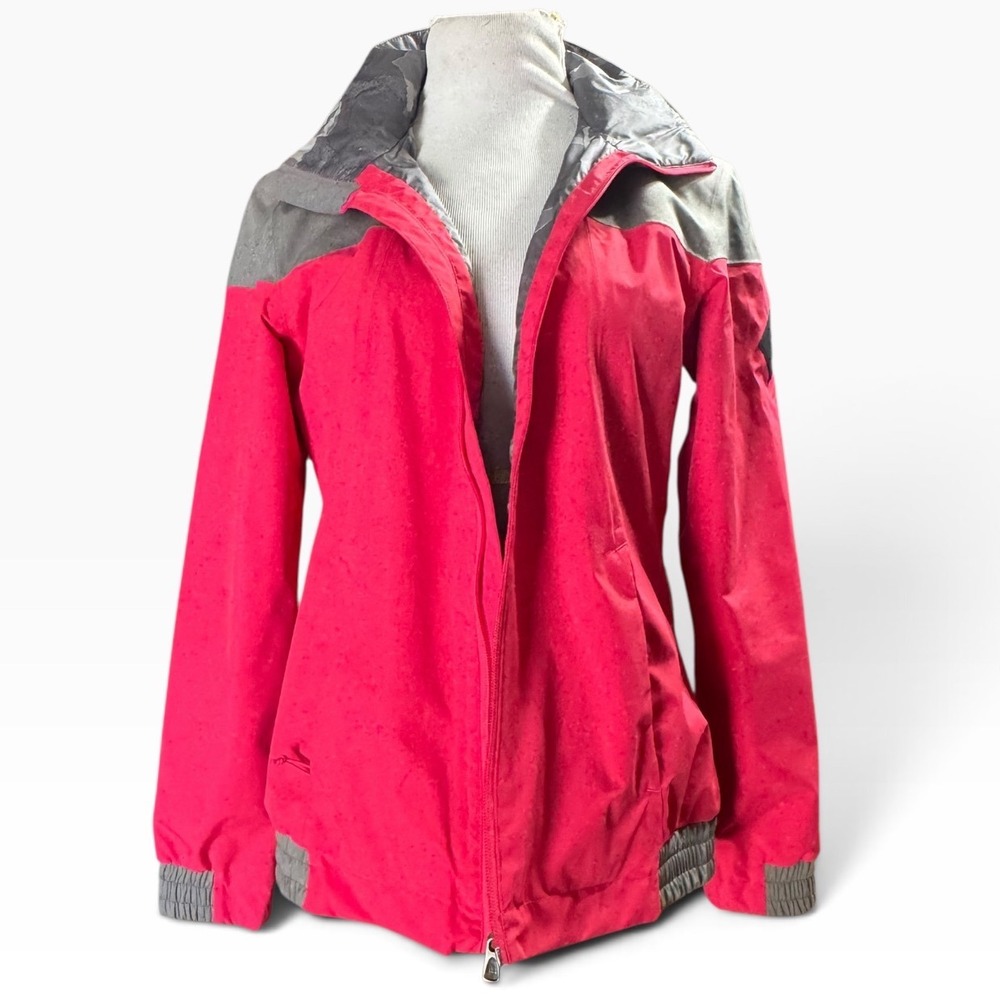 The North Face Jacket Womens M DryVent Pink Colorblock Hooded Windbreaker 90s